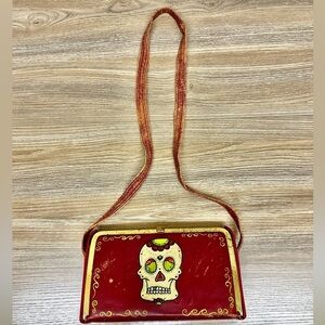 Dia De los Muertos Hand Painted Shoulder Bag